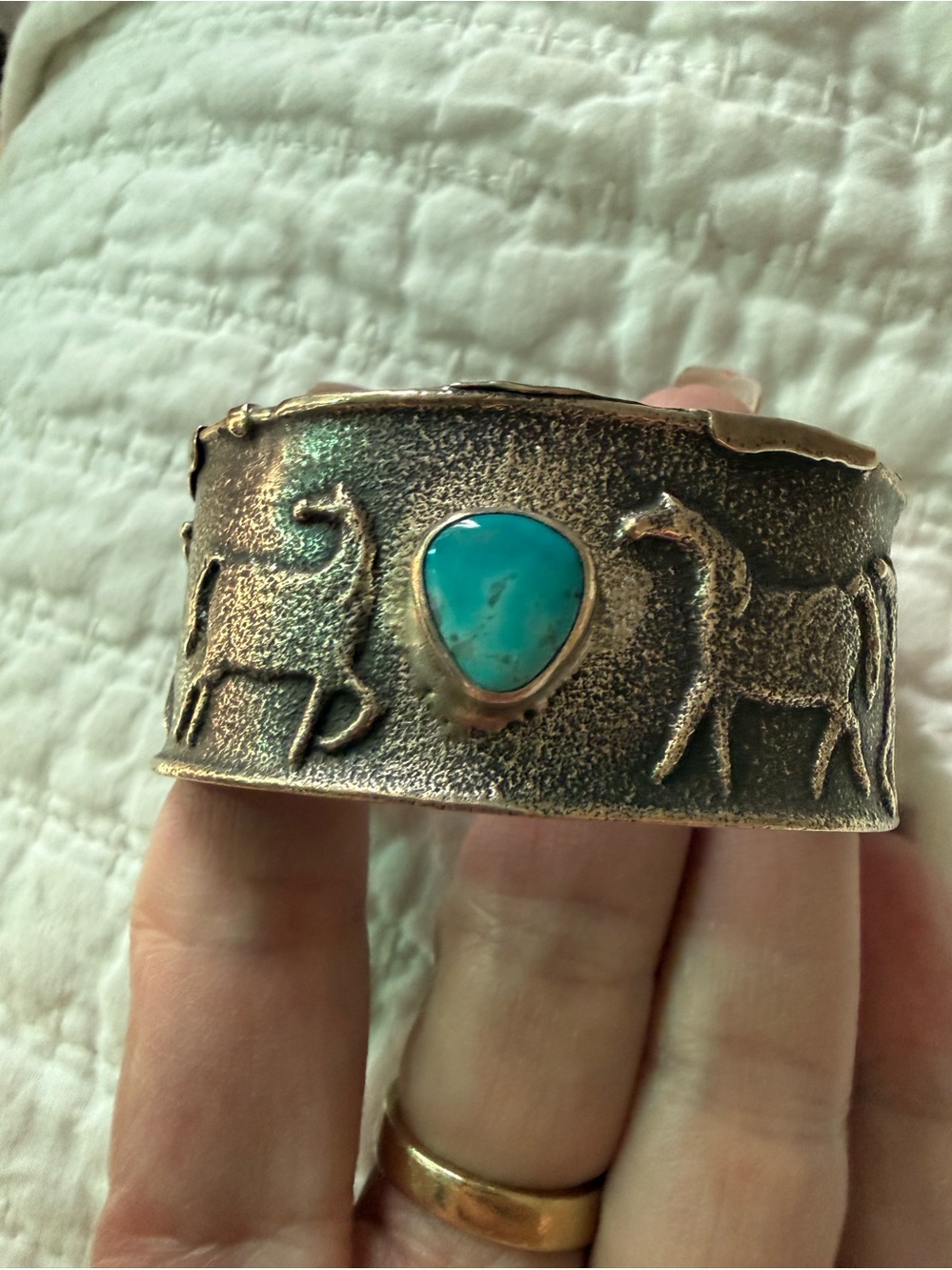 Sterling silver cuff Kewa Indian size 7 $700